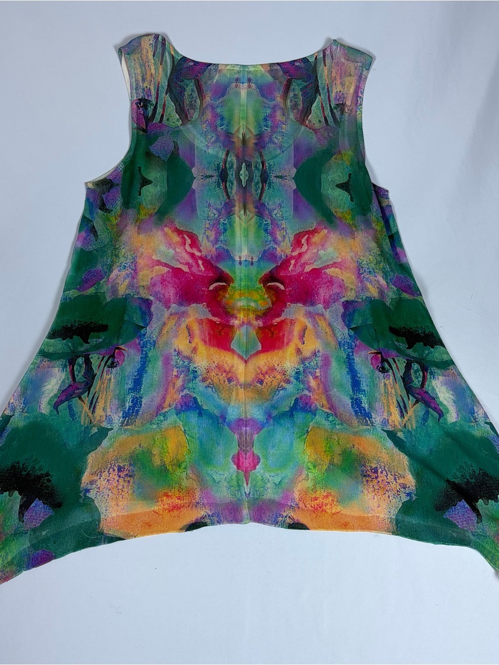 Soft Surroundings Multicolor Watercolor Sleeveless Tunic Tank - Picture 9 of 9